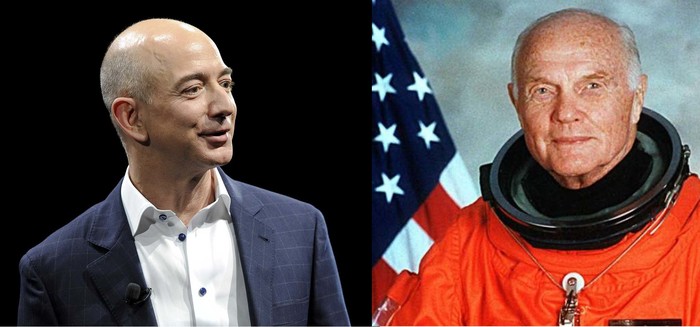 La emotiva carta que John Glenn escribió a Jeff Bezos y que fue leída el día de la muerte del astronauta