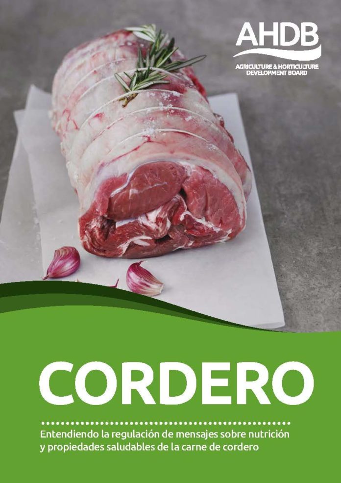 AHDB lanza una guía nutricional de carne de cordero para promover su consumo