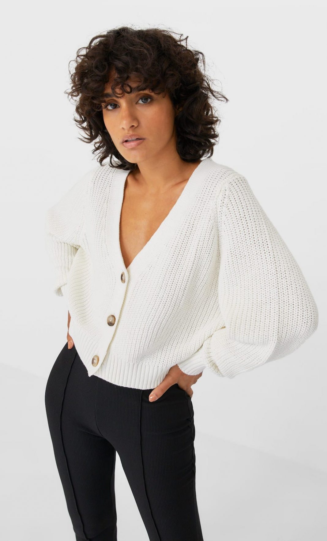 cardigan basico stradivarius