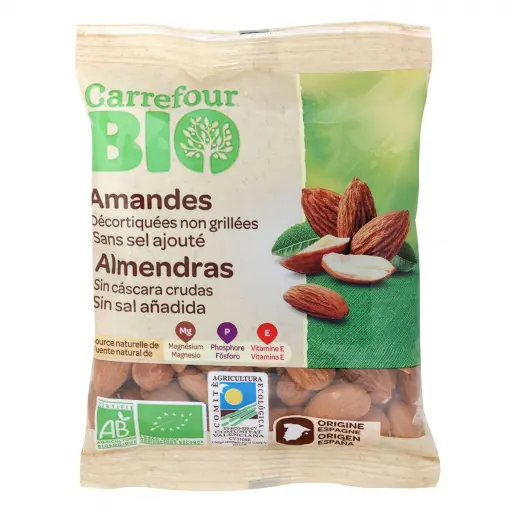 Amandes grillées sans sel ajouté CARREFOUR ORIGINAL