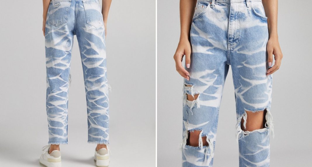 jeans efecto ola Bershka