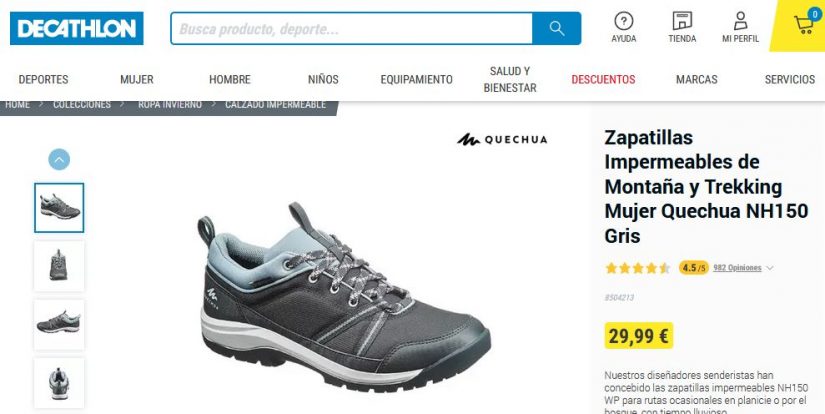 Zapatillas Impermeables de Montaña y Trekking Mujer