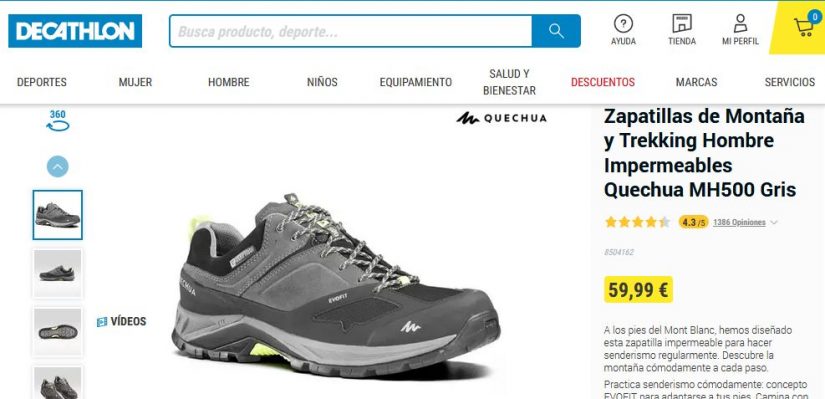 Zapatillas impermeables para Hombre Quechua MH500