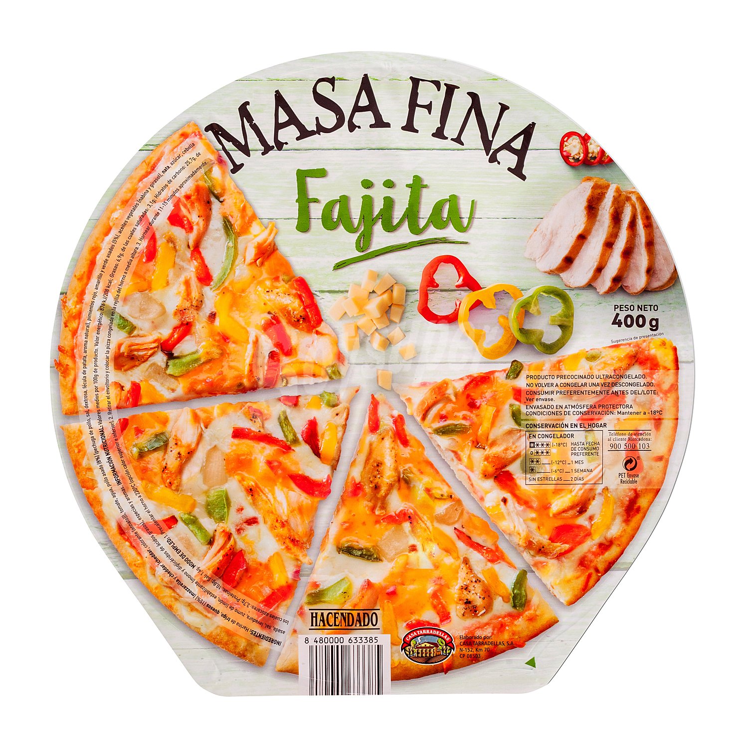 pizza fajita Mercadona