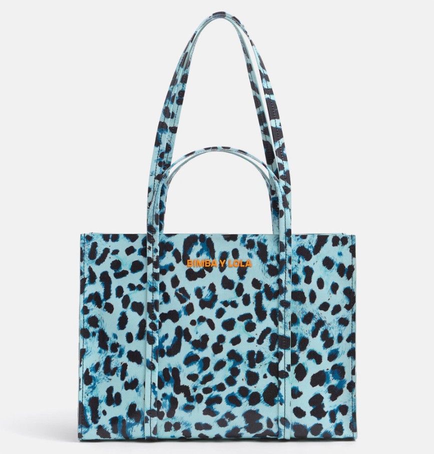 bolso shopper animal print bimba y lola el corte ingles