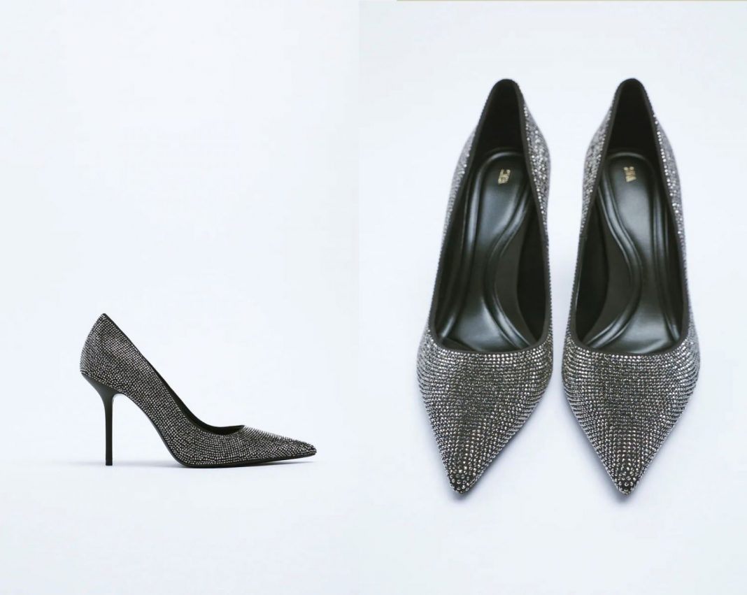 tacones de brillo Zara