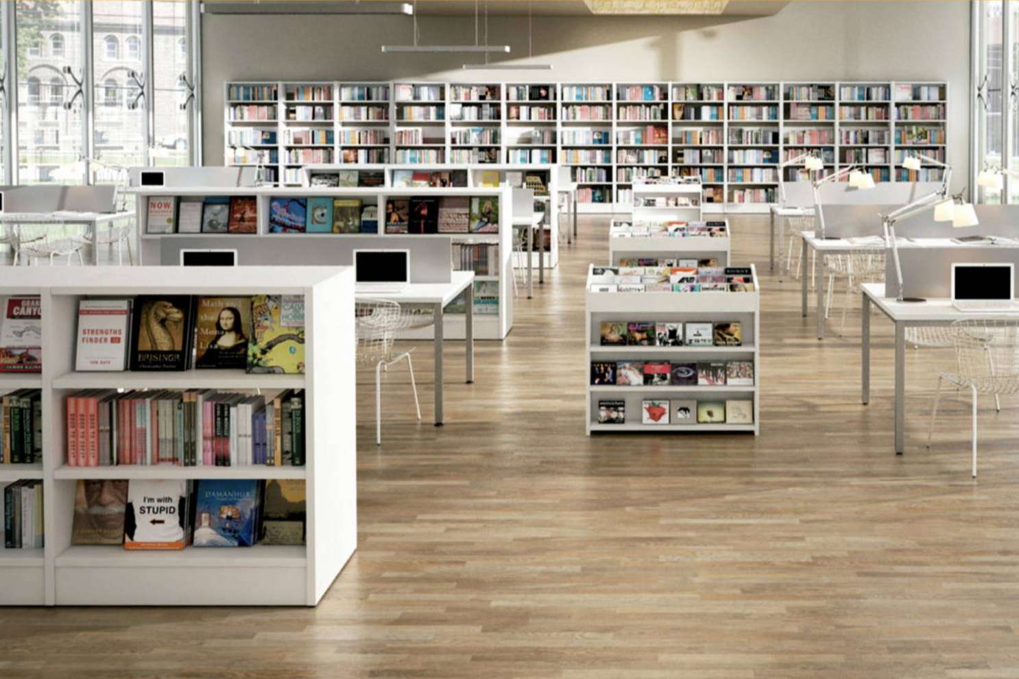 Mobiliario de alto estándar para biblioteca, con OfficeDeco