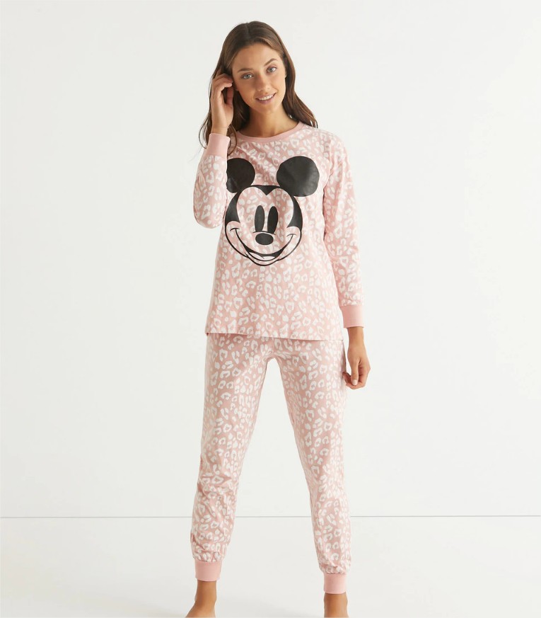 pijama animal print minnie mouse