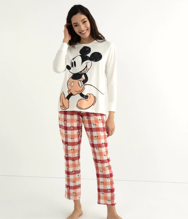 pijama cuadros mickey mouse el corte ingles