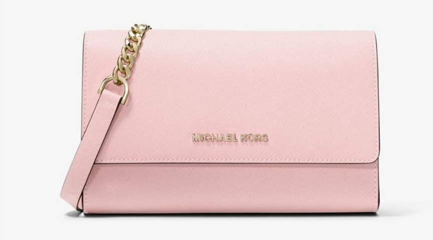 bandolera michael kors piel rosa