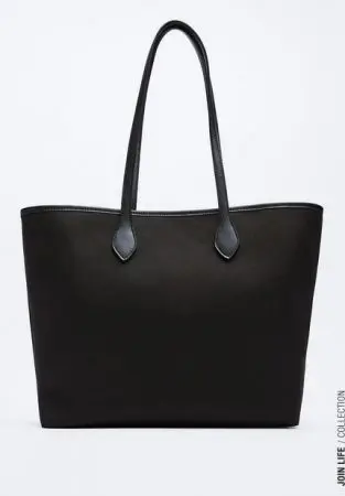 Bolso shopper canvas discount zara