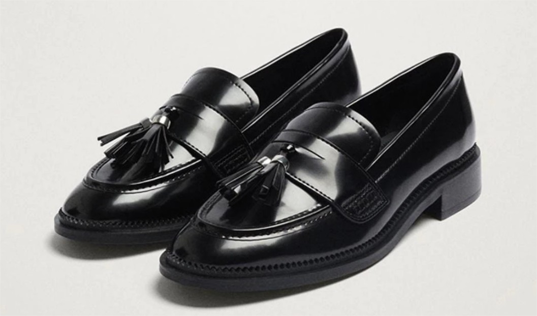 mocasines charol negro parfois el corte ingles