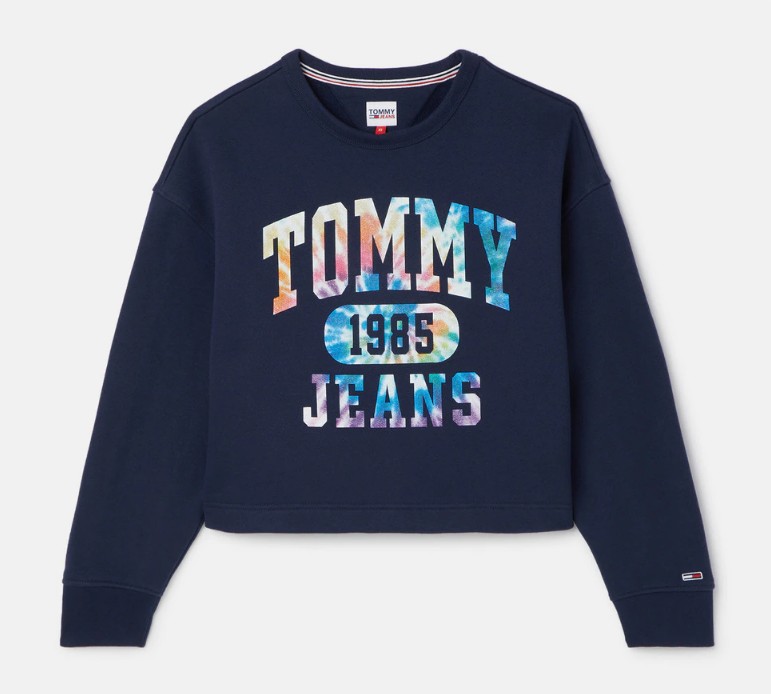 sudadera logo tie dye tommy jeans