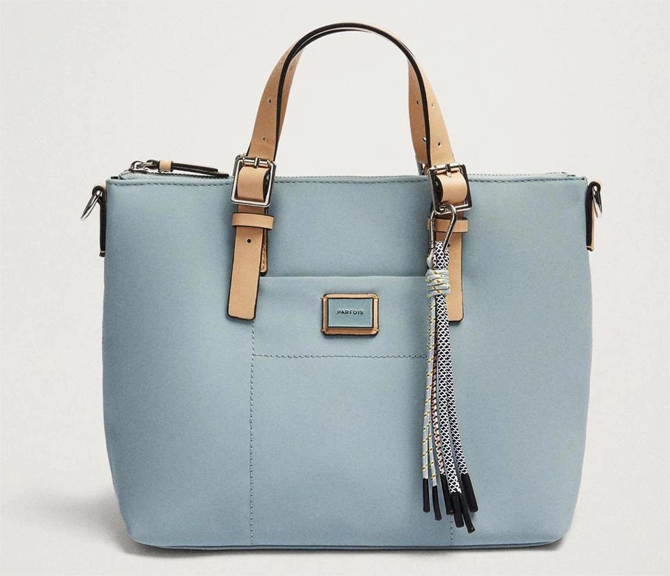 bolso liso azul parfois el corte ingles