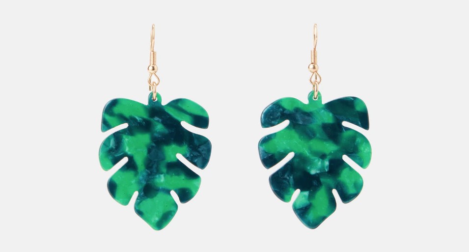 pendientes monstera verde formula joven