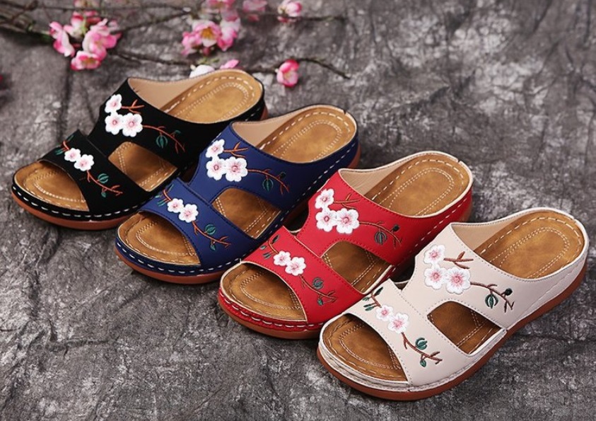 sandalias florales