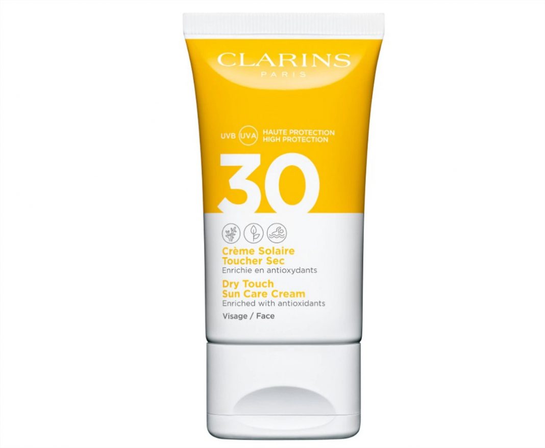 crema solar rostro tacto seco spf30 clarins