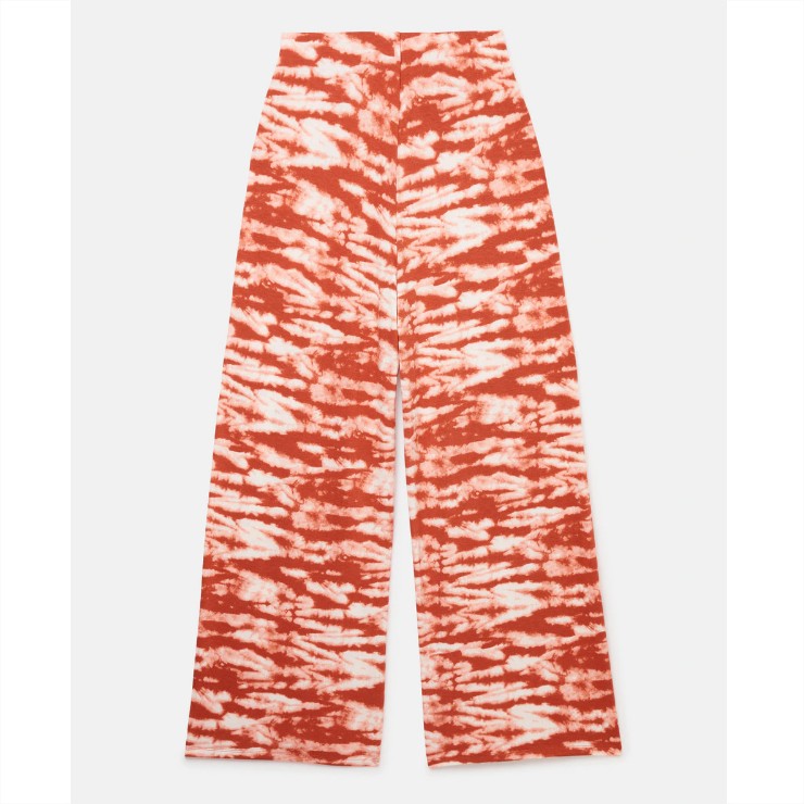 Pantalón amplio de mujer con estampado tie dye