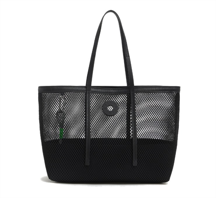 Bolso shopper XL malla negro el corte inglés