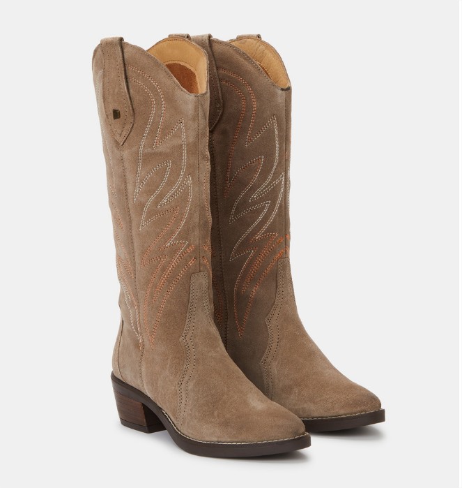 botas marron tipo cowboy mustang