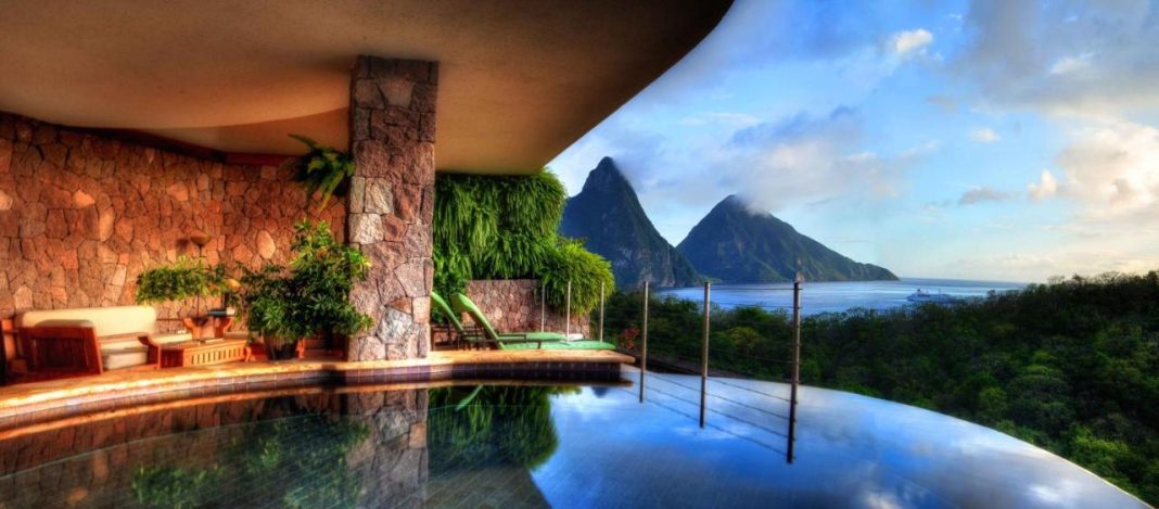 Piscinas espectaculares: Jade Mountain Resort (Santa Lucía)