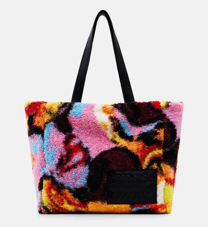 bolso hombro estampado multicolor desigual