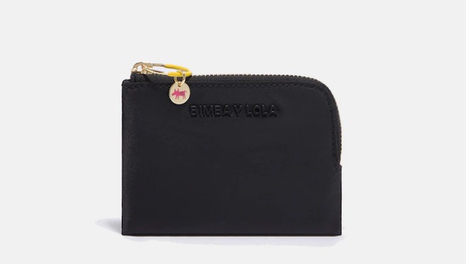 monedero curvo nylon negro bimba y lola