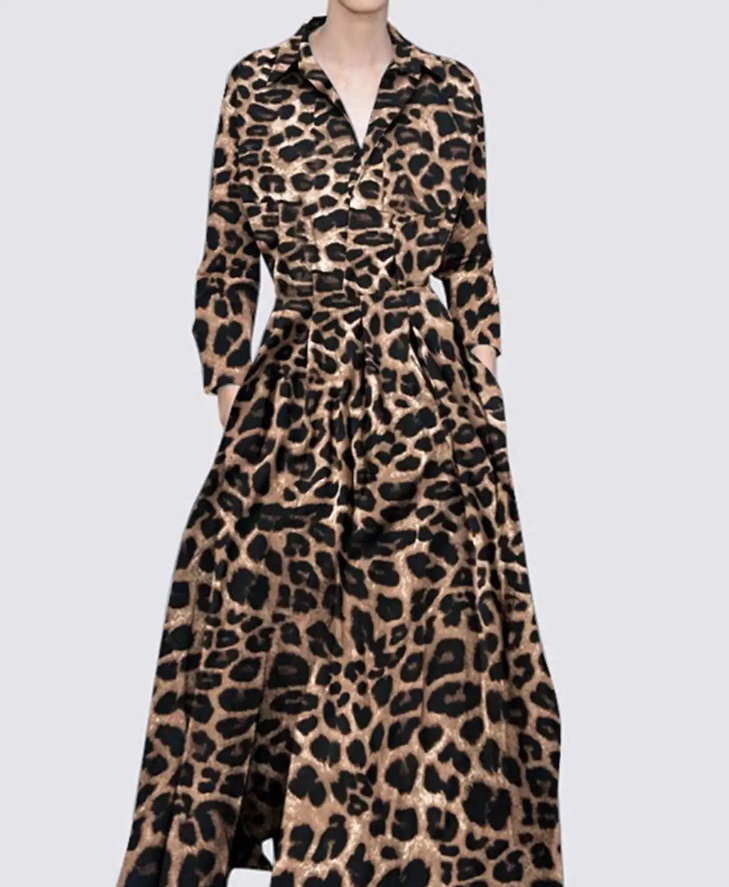 vestido leopardo