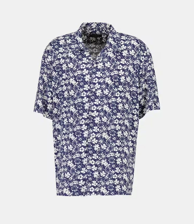 Camisa de hombre bowling flores