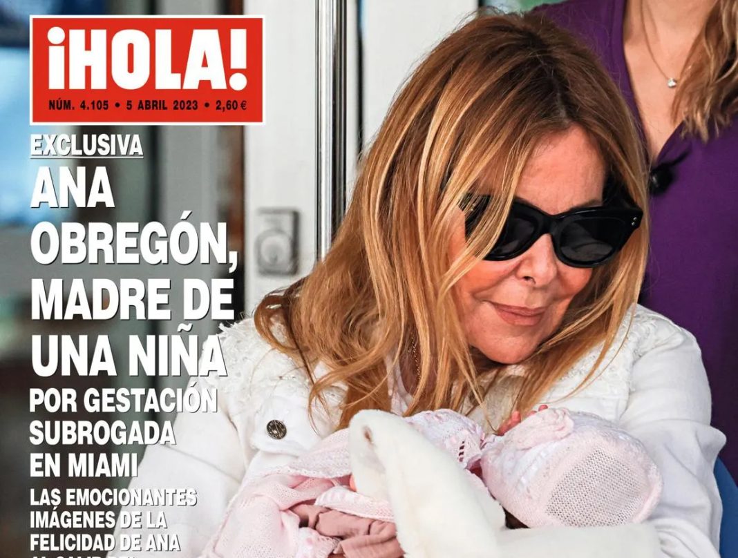 Portada de Hola sobre la maternidad de Ana Obregón