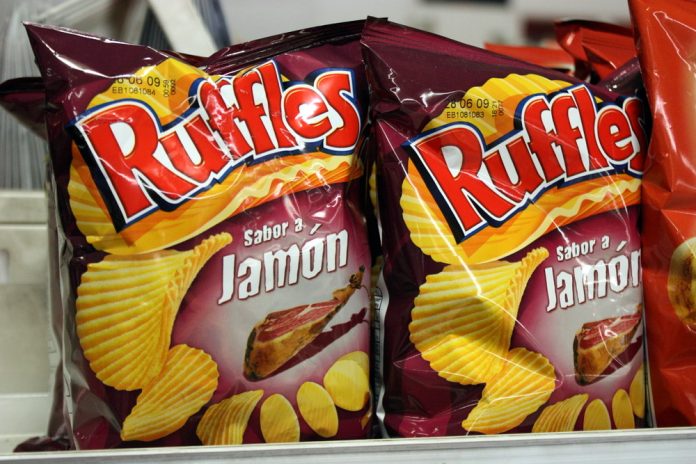 ruffles jamón