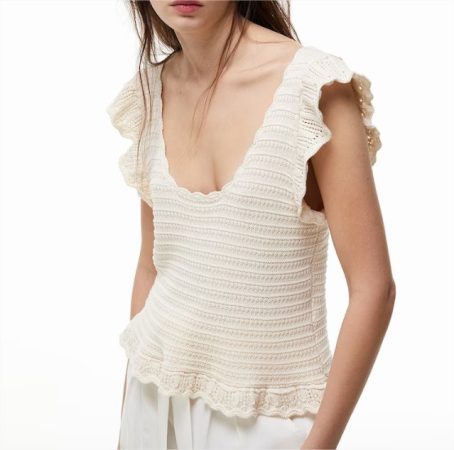 Top crochet volante el corte ingles