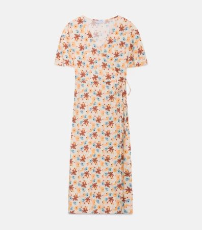 Vestido midi envolvente con estampado floral el corte ingles