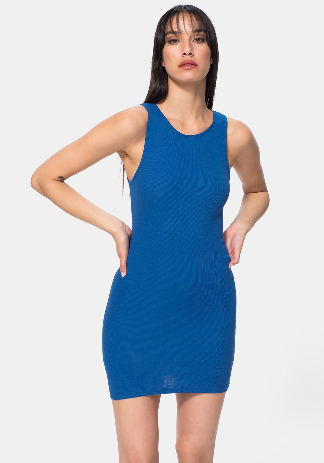 Vestido corto liso de Mujer TEX