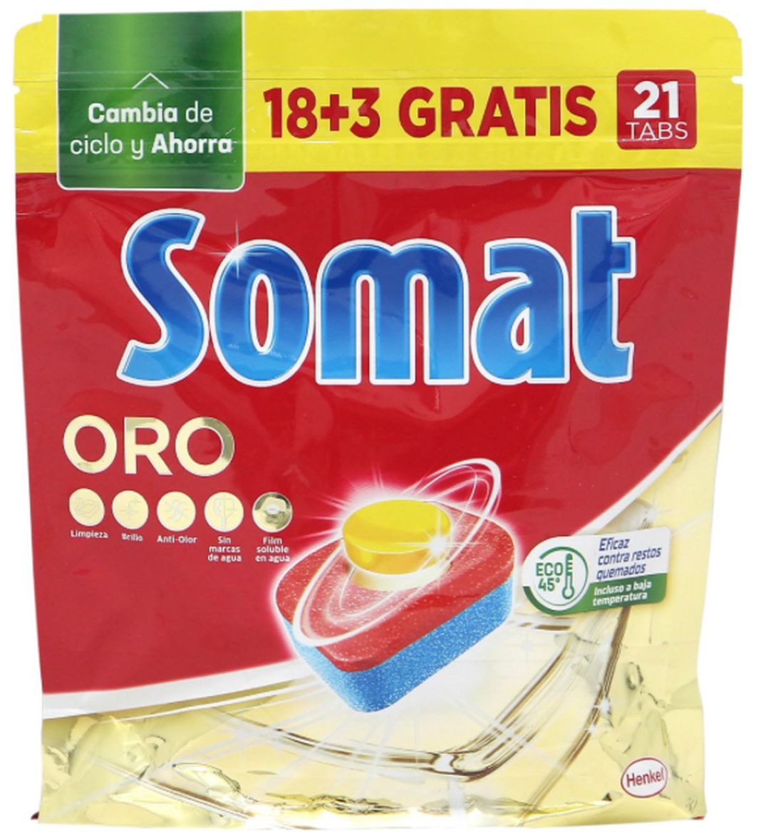 Pastillas de lavavajillas Somat Oro