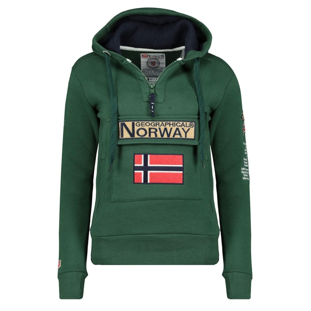 Sudadera de mujer Geographical Norway Gymclass verde oscuro