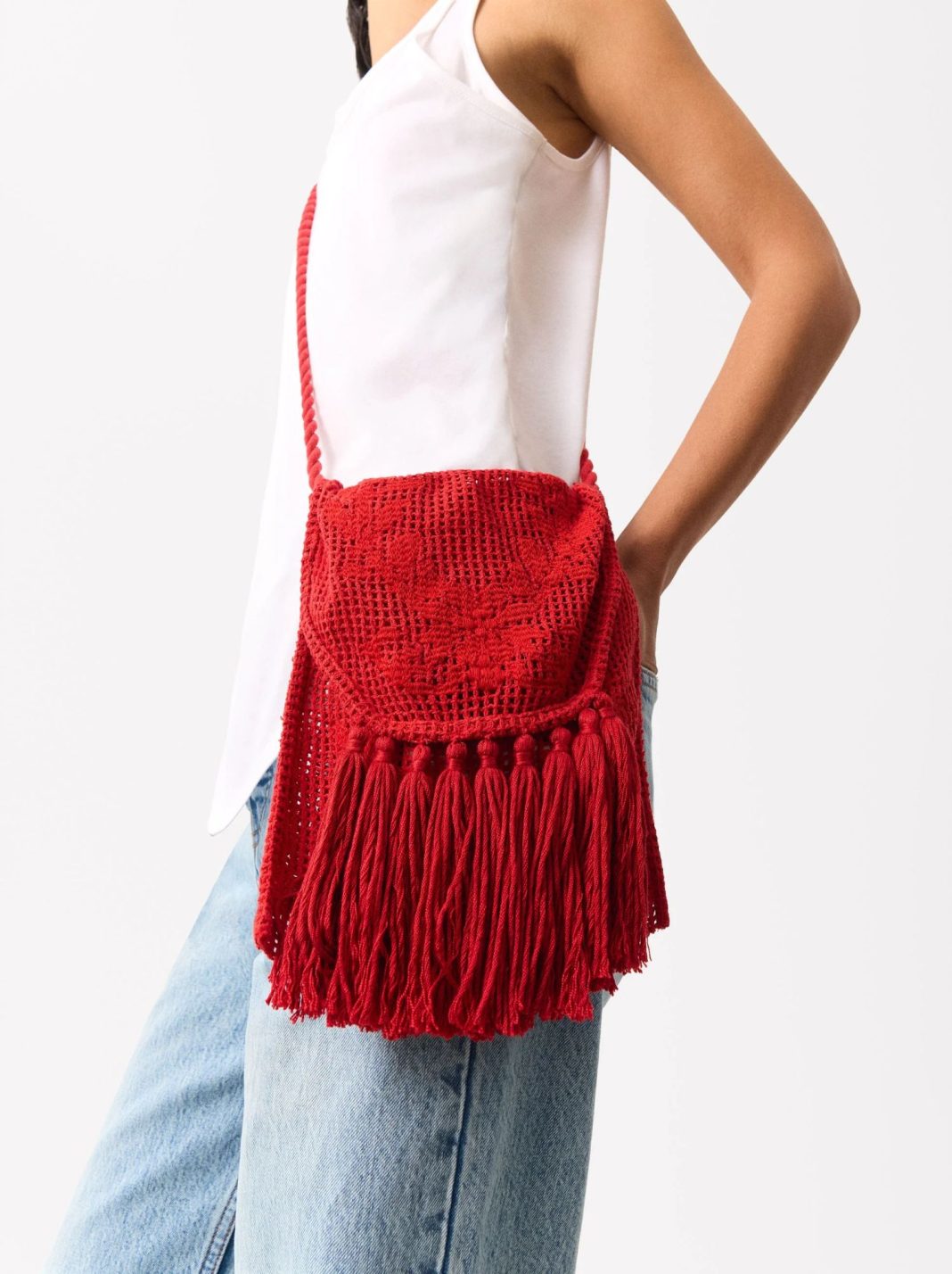 Bolso bandolera de crochet