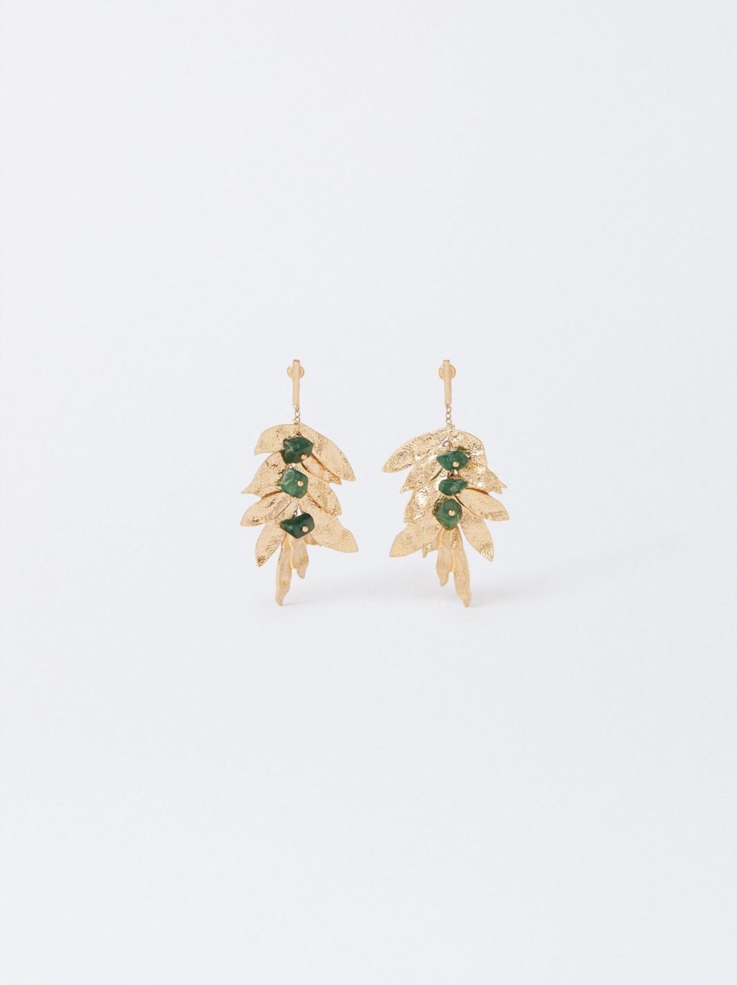 Gold-Toned Earrings With Stones