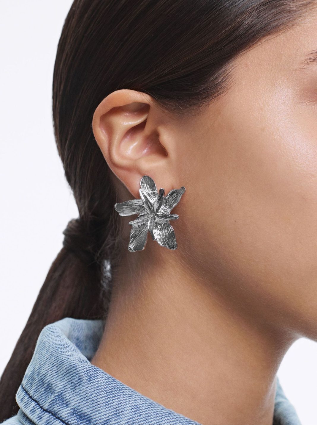 Silver Flower Earrings