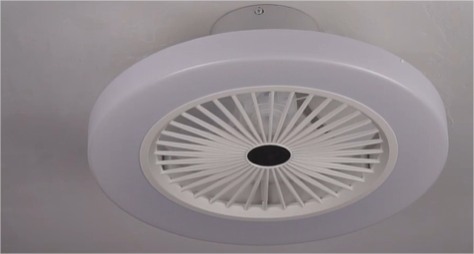 Ventilador de techo 35 W con plafón de luz LED 48 W - 50 cm