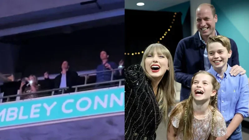 Completamente desatado, el príncipe Guillermo enloquecido en el concierto de Taylor Swift