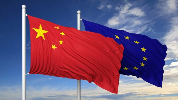 banderas china union europea ue