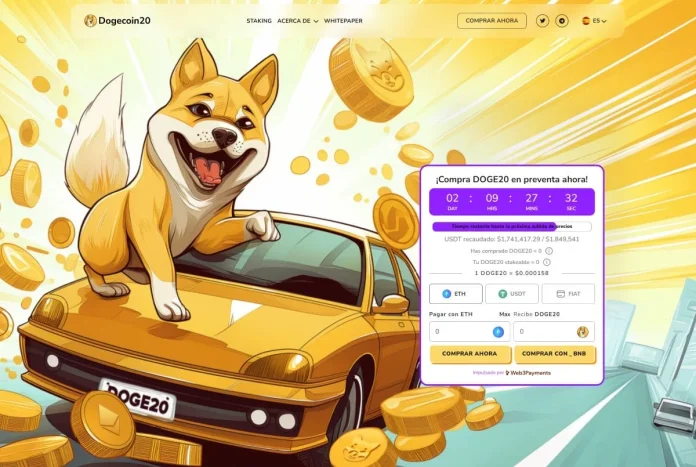 Lanzan preventa de dogecoin20 en ethereum con jugosas recompensas de staking