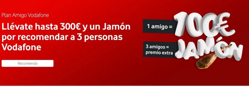 Vodafone paga hasta 100 euros a usuarios que traigan un cliente con su 'Plan amigo'