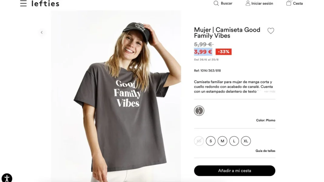 Lefties tiene a menos de 4 euros la camiseta ideal para toda la familia