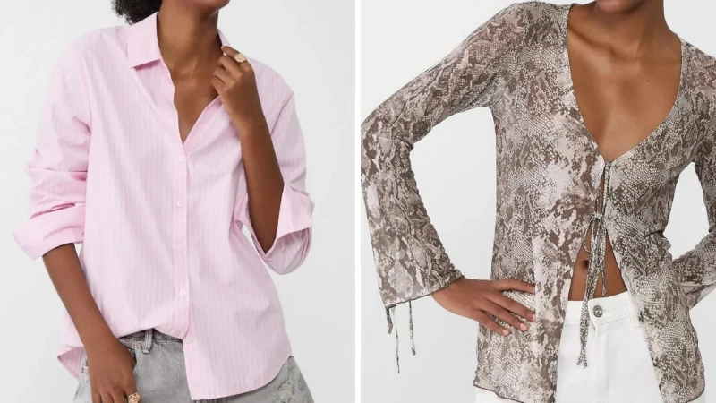 Stradivarius tiene dos opciones similares a la de Laura Escanes en camisas en rebajas