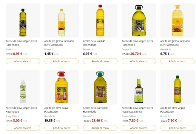 Precios aceite Mercadona Merca2.es