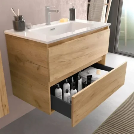 Nueva vida a tu baño con Leroy Merlin y este mueble de madera que encaja en cualquier espacio