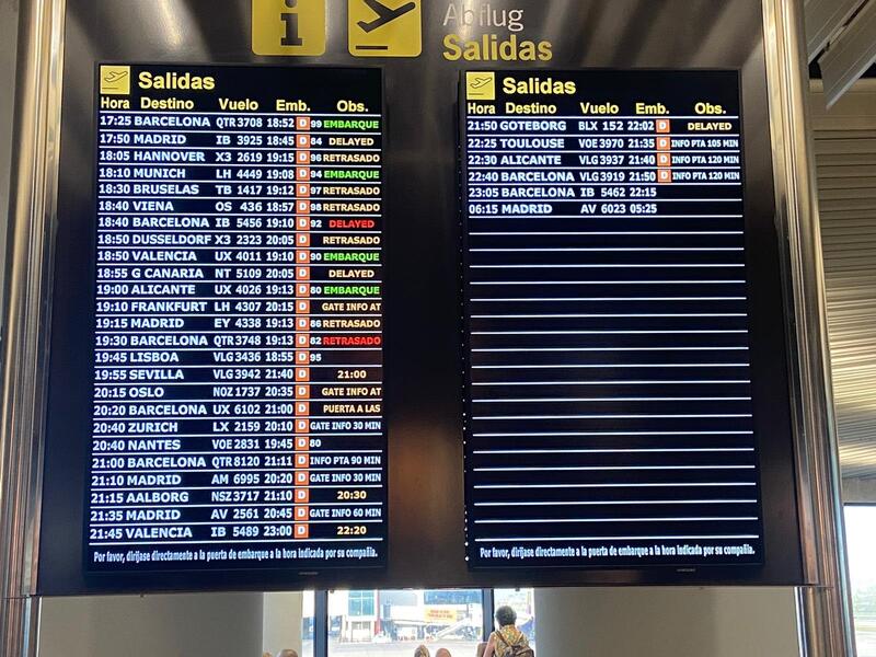 Activan regulaciones de seguridad en aeropuertos de Baleares y Barcelona por las tormentas en el Mediterráneo