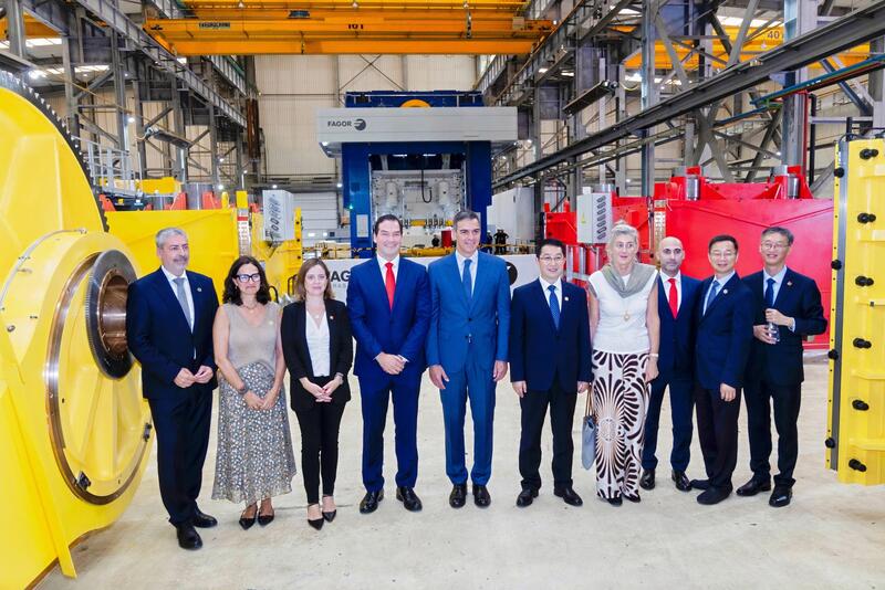 La visita de Pedro Sánchez a las instalaciones de Fagor Arrasate en Kunshan, China